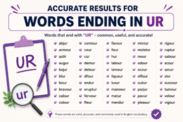 Find Accurate Results for Words Ending in UR