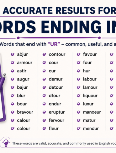 Find Accurate Results for Words Ending in UR