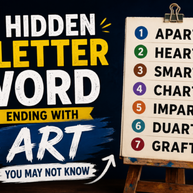 7 Hidden 5 Letter Word Ending With Art You May Not Know