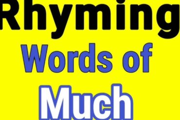 rhyming words with much