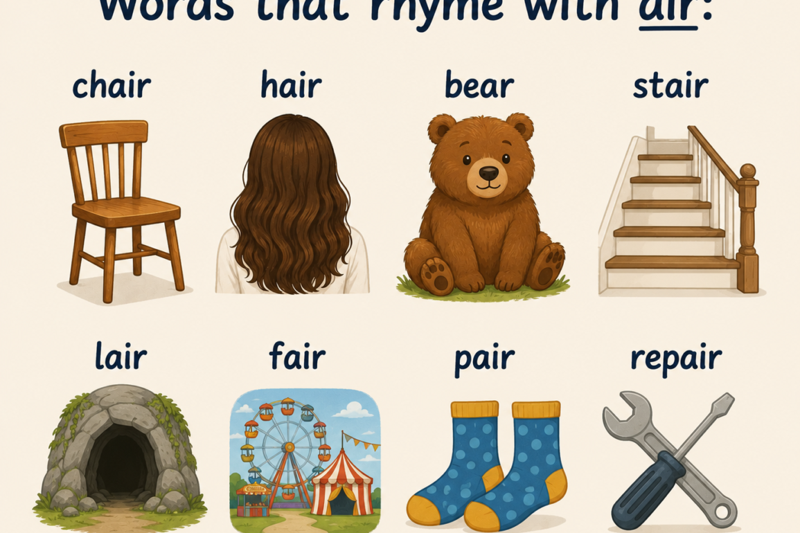 what rhymes with air