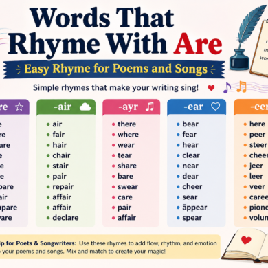 words that ryme with are