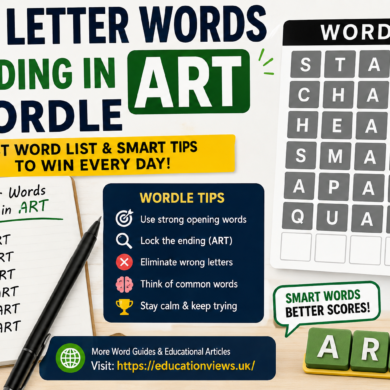 5 Letter Words Ending in ART Wordle – Best Word List & Tips