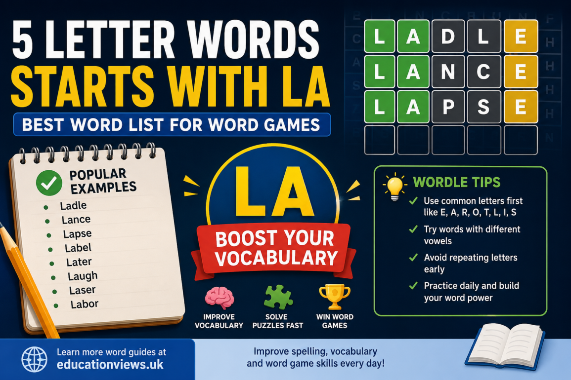 5 Letter Words Starts With LA: Best Word List for Word Games