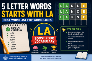 5 Letter Words Starts With LA: Best Word List for Word Games