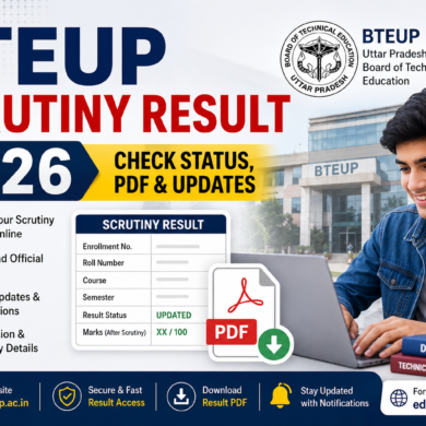 BTEUP Scrutiny Result 2026: Check Status, PDF & Updates