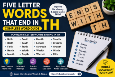 Five Letter Words That End in TH: Complete Word Guide