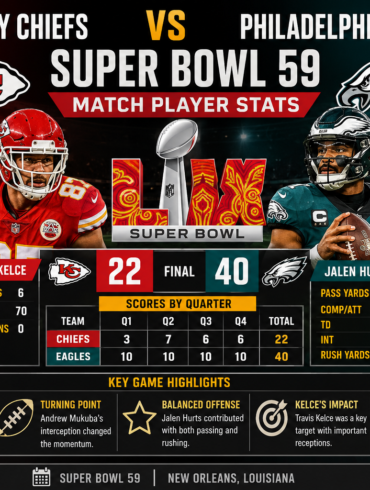 Kansas City Chiefs vs Philadelphia Eagles Match Player Stats: Super Bowl 59 Breakdown