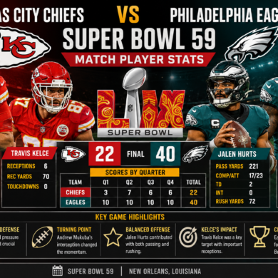 Kansas City Chiefs vs Philadelphia Eagles Match Player Stats: Super Bowl 59 Breakdown