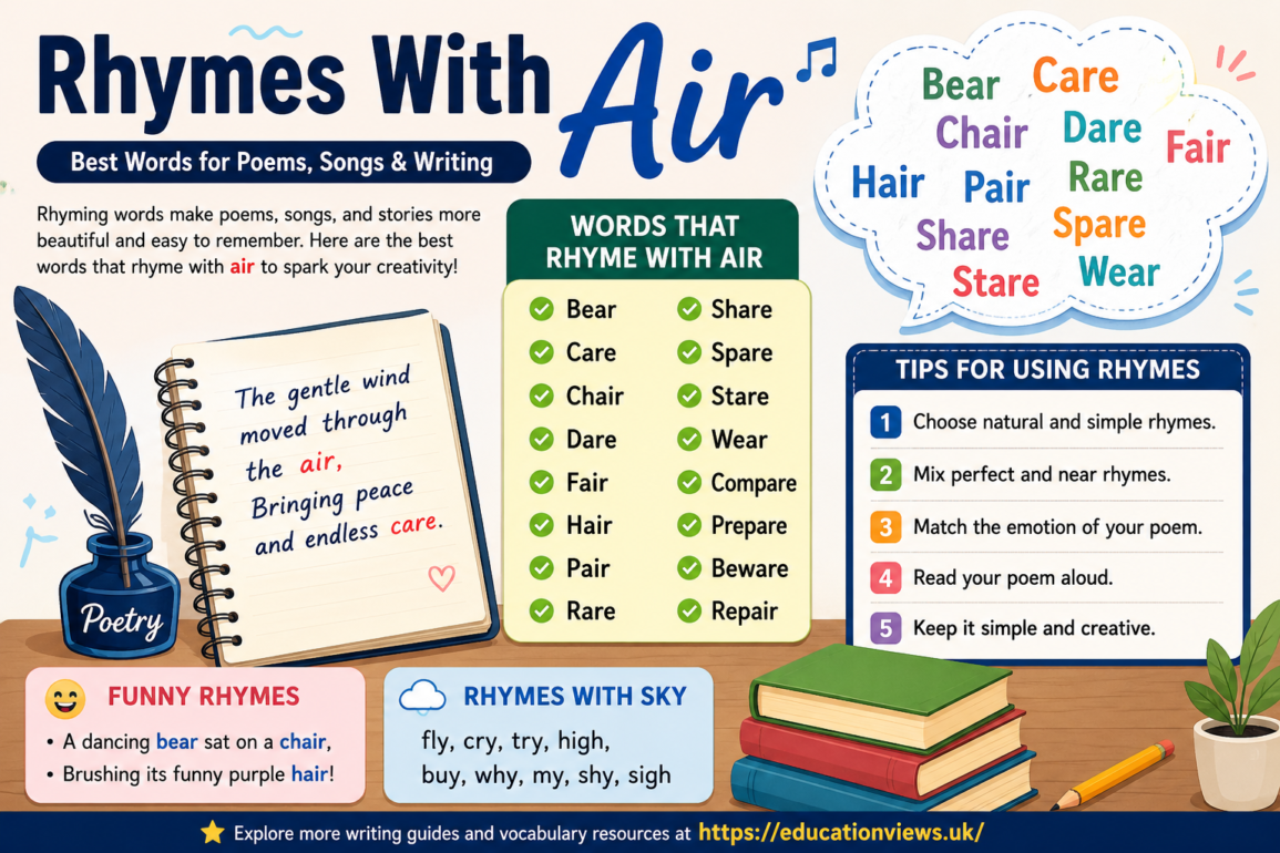 Rhymes With Air: Best Words for Poems, Songs & Writing