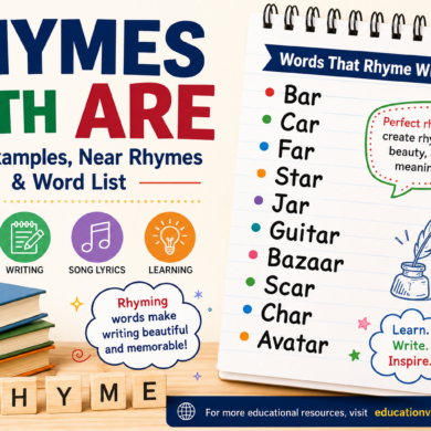 Rhymes With Are: Easy Examples, Near Rhymes & Word List