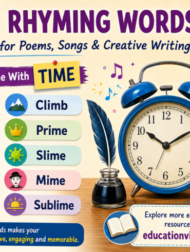 Time Rhyming Words: Best Rhymes for Poems and Songs