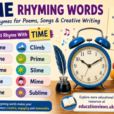Time Rhyming Words: Best Rhymes for Poems and Songs