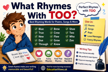 What Rhymes With Too? Best Words for Poems and Songs