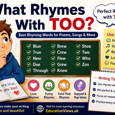What Rhymes With Too? Best Words for Poems and Songs