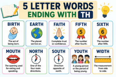5 letter words ending with th