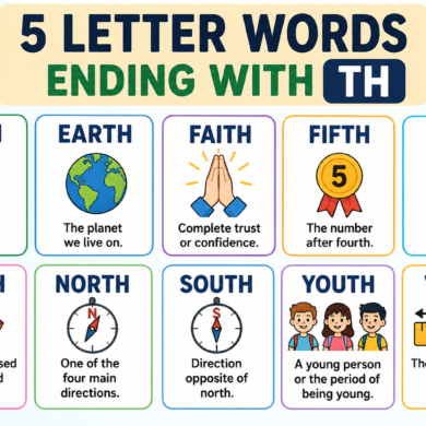 5 letter words ending with th