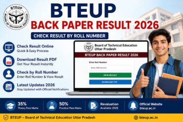 BTEUP Back Paper Result 2026: Check Result by Roll Number