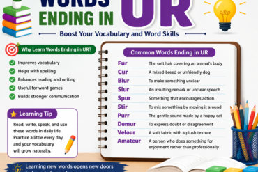 Words Ending in UR: Complete List, Meanings, and Learning Guide