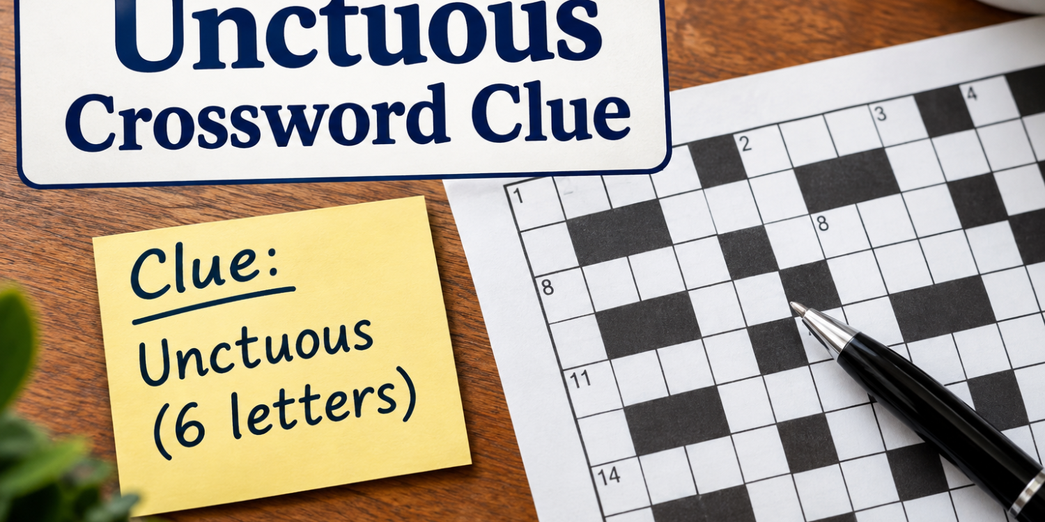 unctuous crossword clue
