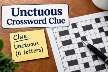 unctuous crossword clue