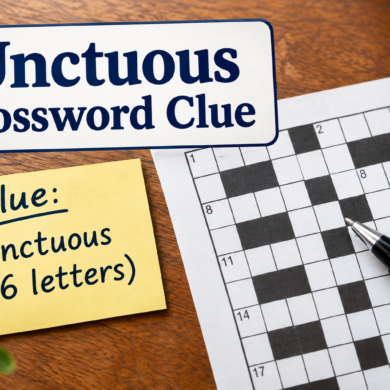 unctuous crossword clue