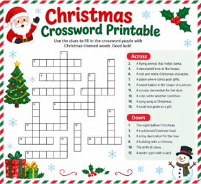 christmas crossword printable