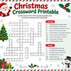 christmas crossword printable