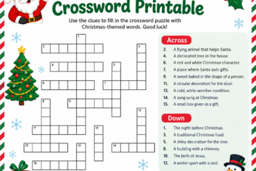 christmas crossword printable