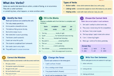 verbs worksheet