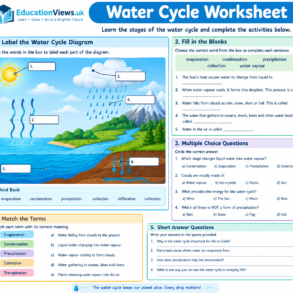 water cycle worksheet
